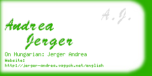 andrea jerger business card